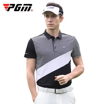

PGM Men's Golf Clothing Summer Twill Breathable Top Short Sleeve Quick-Drying T-shirt Ball Suit YF261