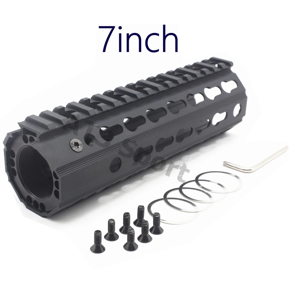 7 ''/12''/15 ''дюймовый сверхлегкий дизайн Keymod Handguard Rail Picatinny Mount sym_fit. 223/5. 56_ внутренний диаметр 46 мм - Цвет: 7inch