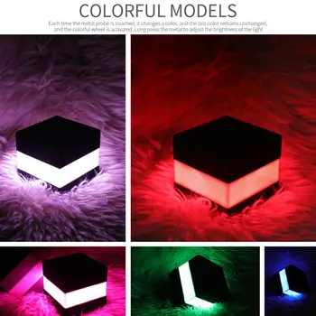 

Square Night Light LED Light Gray Colorful Decoration DIY Atmosphere Lamp USB Charging Energy Saving Led Night Light Creative