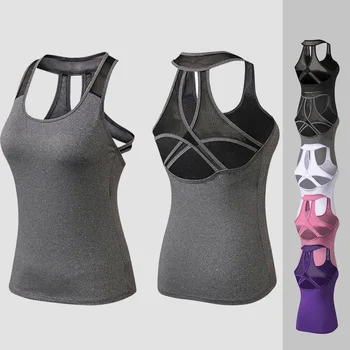

New Yoga Tops Women Sexy Gym Sportswear Vest Training Running Shirts Women's Sleeveless Solid Yoga Gym Shirts Quick Dry Yoga Top