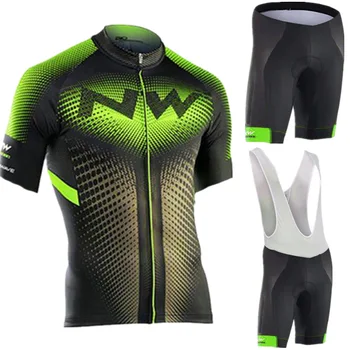 

NW 2020 cycling t-shirt for men North wave Summer, short sleeve set, breathable shorts, bike clothes, Gel pad clothes