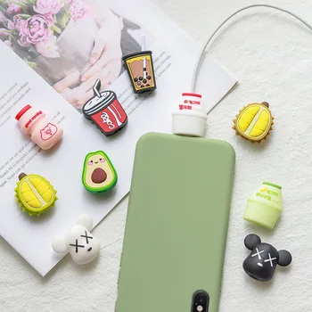 

20pc Cartoon Fruit Cable Protctor USB Phone Charger Data Protection Cover Mini Wire Protector Cable Winder For iPhone