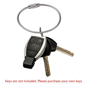 

Key Chain Rings Carabiner Cable Threaded Connection Wire Rope for Keychains DIY