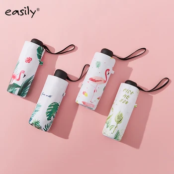 

Pocket Mini Umbrella Rain Women Windproof Durable Small Beach Ladies Umbrellas Sakura High Quality Capsule Paraguas Gift Idea E5