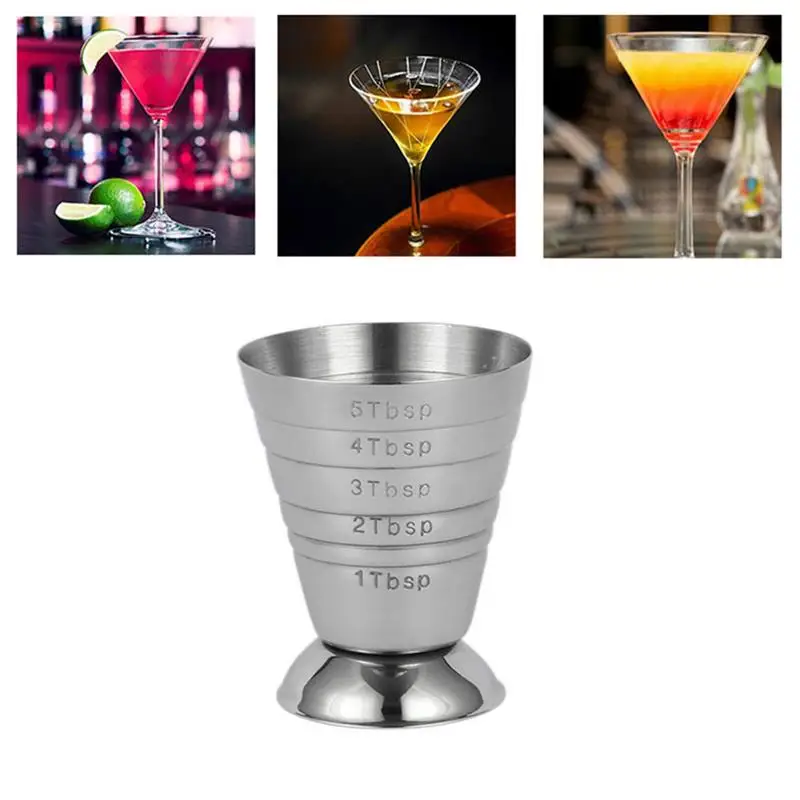 75 мл мерный стакан унция Jigger Бар коктейль напиток миксер ликер мерный стакан Mojito мерник нержавеющая сталь кружка для дома