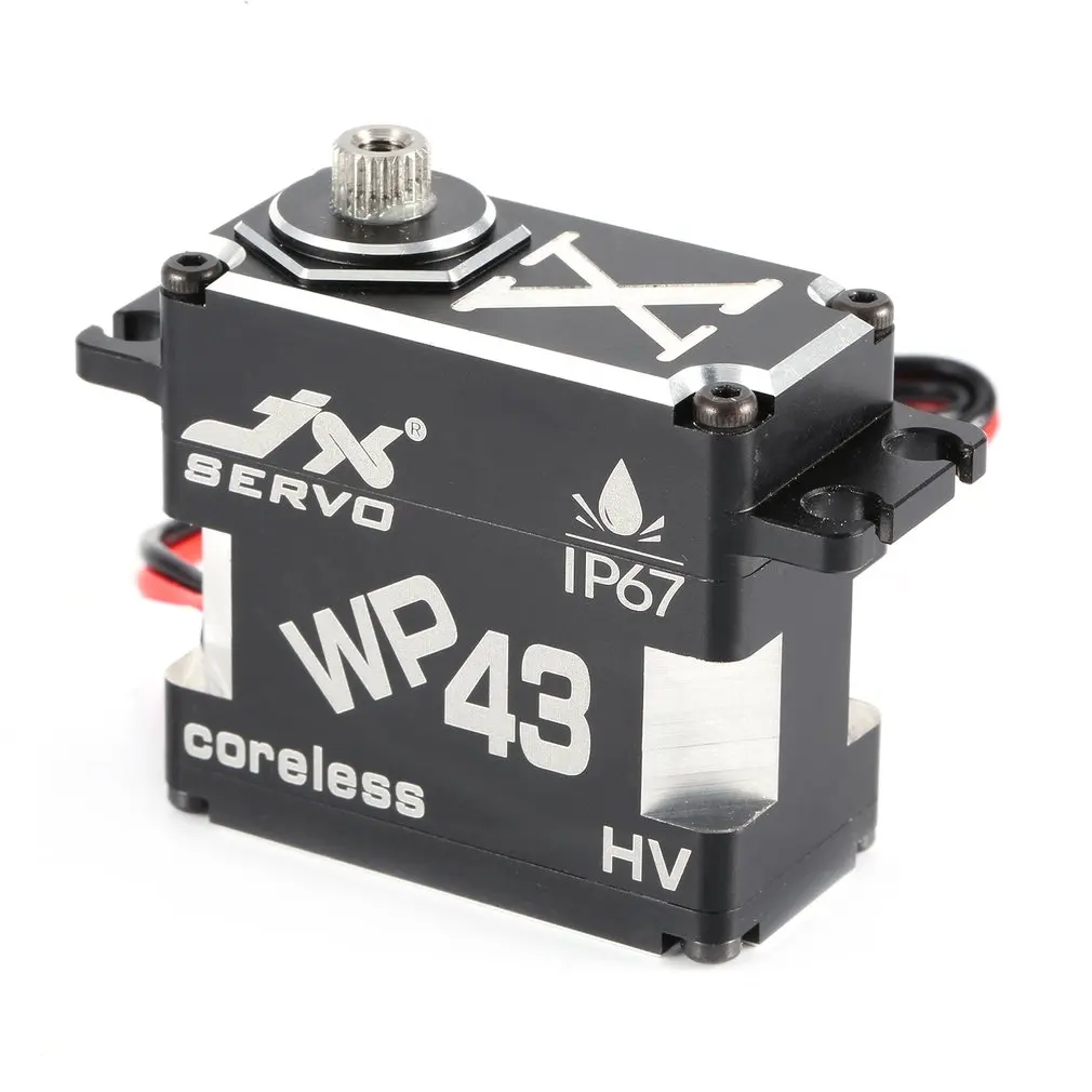 JX WP45 45 кг водонепроницаемый сервоблок 8,4 V 0.11sec стальная шестерня 180 градусов HV алюминиевый Coreless сервопривод для TRX 1/10 RC автомобиль лодка с фиксированным крылом