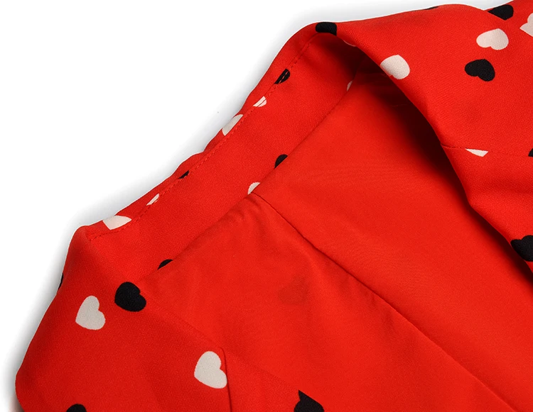 HIGH QUALITY Newest Designer Runway Suit Set Women's 3/4 Sleeve Heart Print Blazer Shorts Suit