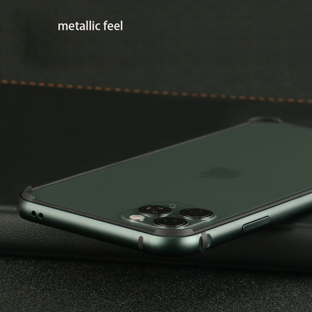 Чехол бампер для Iphone 11 Pro Max 7 8 Plus силиконовый металлический противоударный чехол
