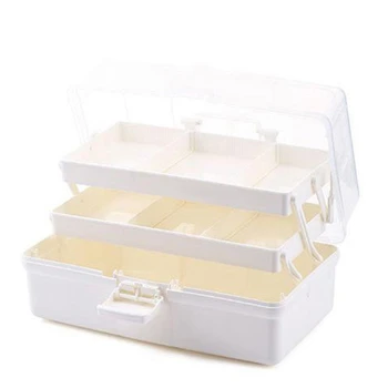 

3 Layer Medical Kit Portable Medicine Box First Aid Kit Medicine Makeup Stationery Box Desk Storage Box
