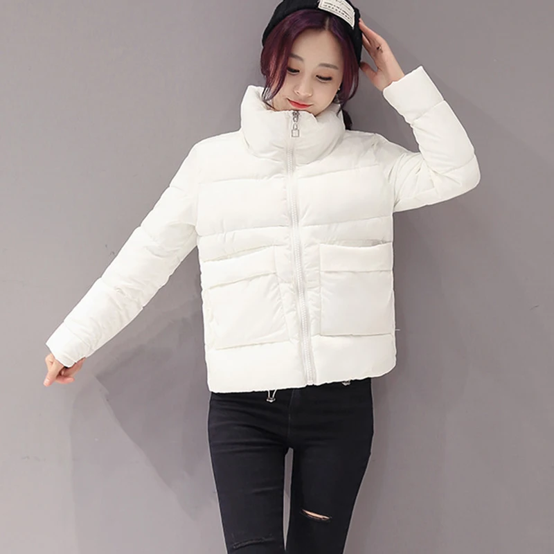 Новинка Женская Корейская теплая зимняя пуховая хлопковая куртка женская