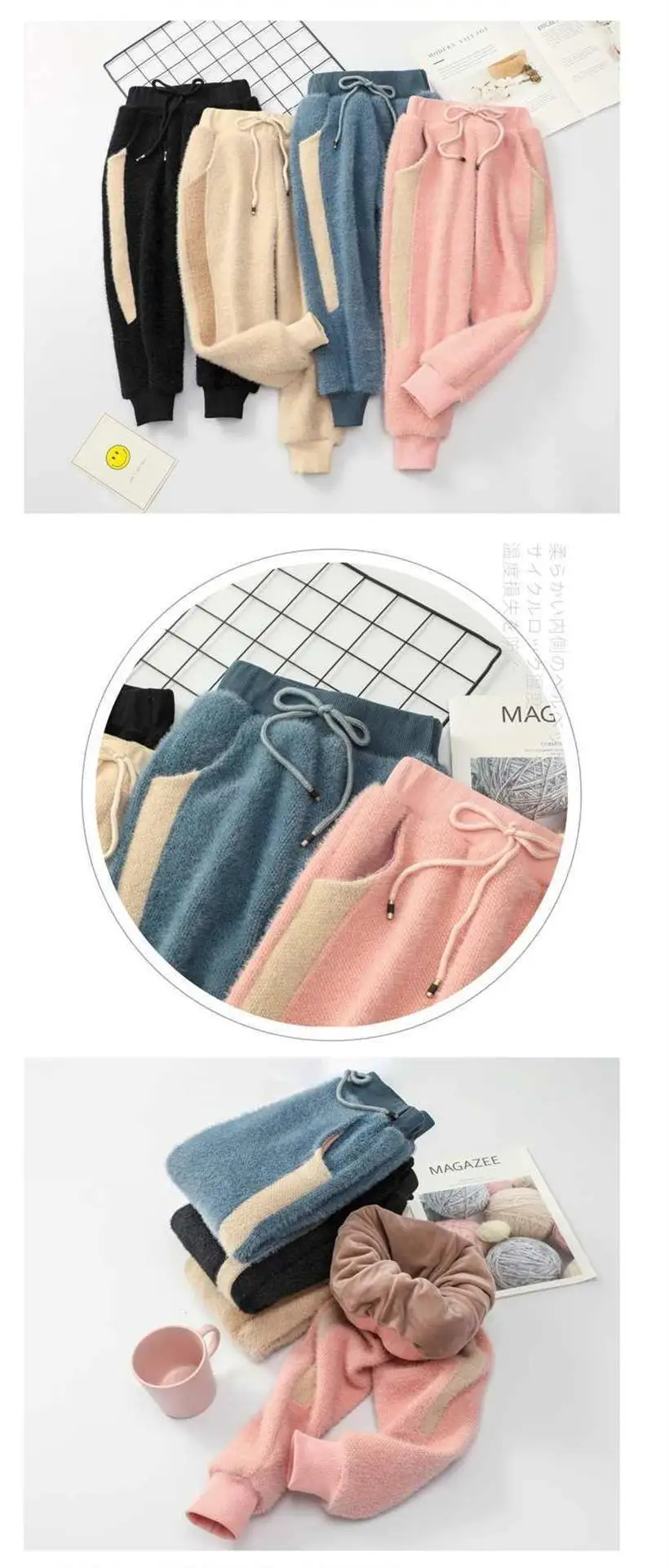 Winter Baby Girls Legging Child Plus Velvet Thicken Warm Pants for Girl Kids Faux Mink Cashmere Trousers Casual Pants K94