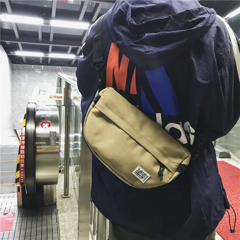 

MEN'S Single-shoulder Bag Fan-shaped Multi-color Lettered Trendy Bag Douyin Celebrity Style Cross-body Chest Pack Customizable