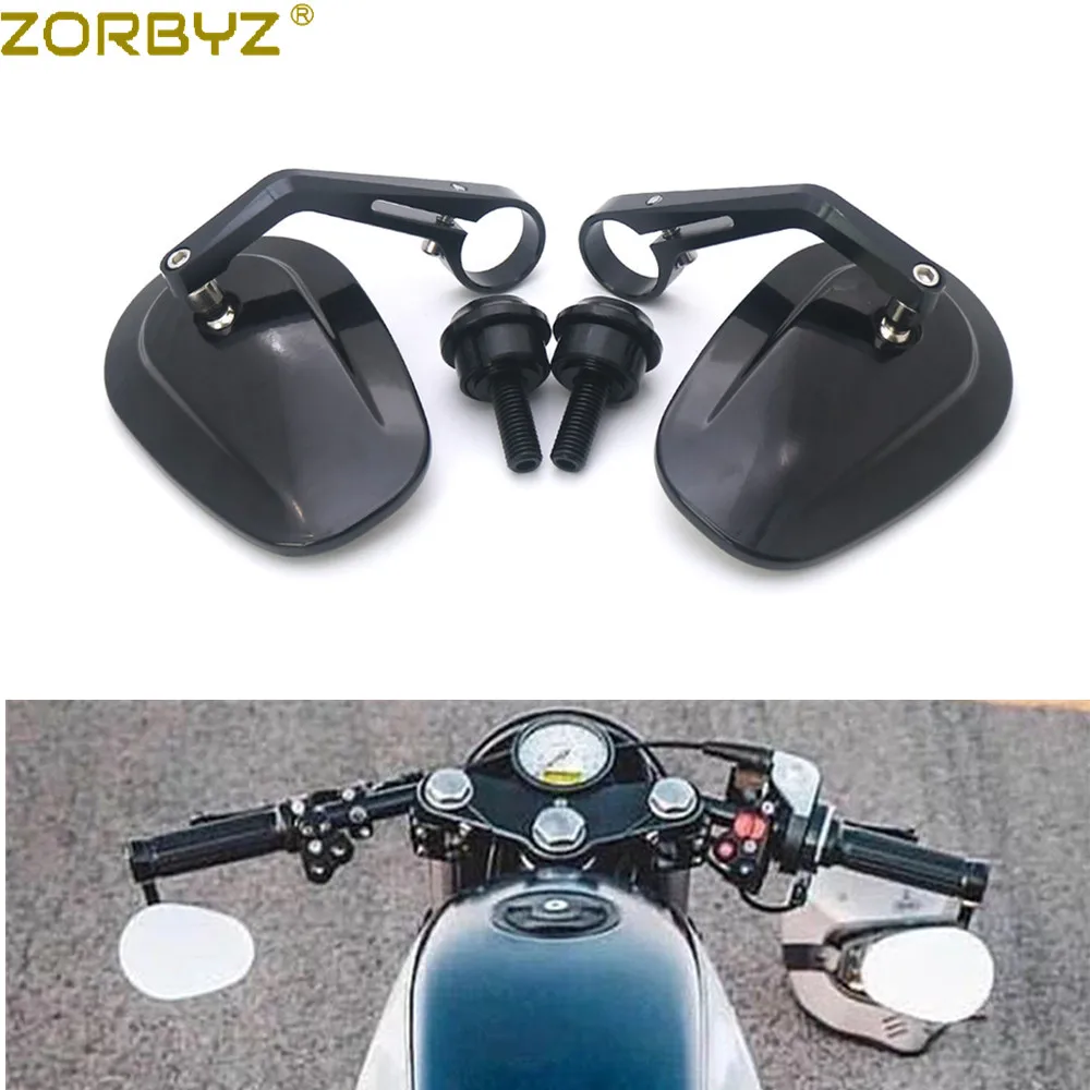 

ZORBYZ Motorcycle Black CNC Handlebar end Oval Side Mirror With M12 Bolt For BMW R nineT HP4 S1000R S1000 RR