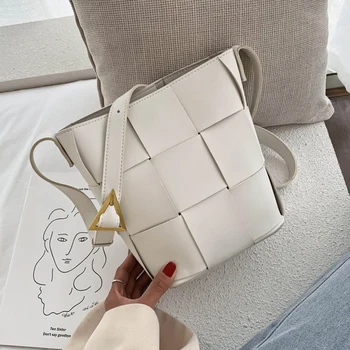 

PU Leather Weave Crossbody Bags For Women 2020 Solid Color Shoulder Bag Female Handbags and Purses Lady Travel Bag clutches