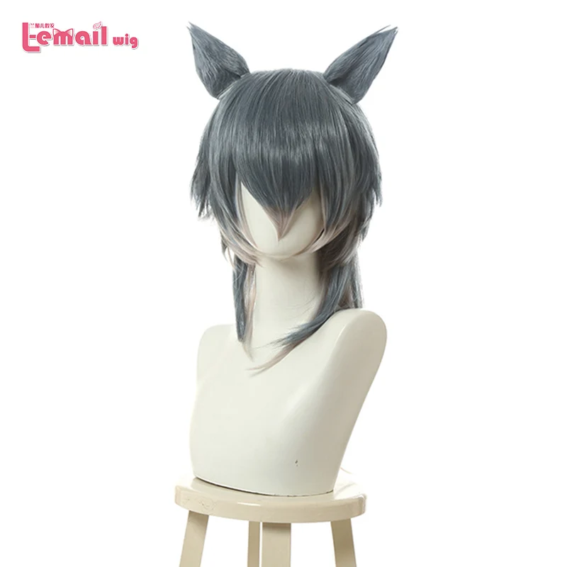 L-email wig Beastars Legoshi Cosplay Wigs Wolf Mix Grey Short Men Cosplay Wig with Ears Halloween Heat Resistant Synthetic Hair beastars выдающиеся звери том 10