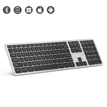 

SeenDa Bluetooth keyboard Full-Size Wireless Bluetooth Keyboard for Ipad Laptop Table 109-button multi-pairing