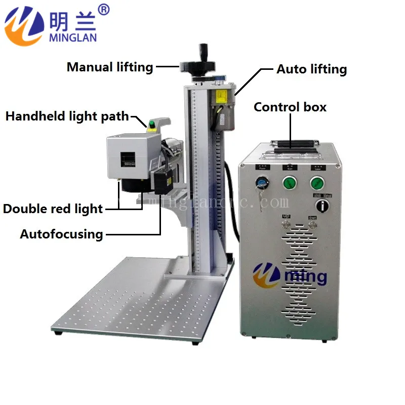 30 Вт Авто фокус волоконно-лазерная маркировочная машина маркировки металла