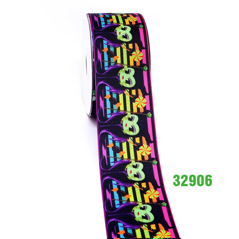 32906 Новое поступление ленты аксессуары для волос лента 10 ярдов печатных grosgrain ленты 32901 - Цвет: 32906