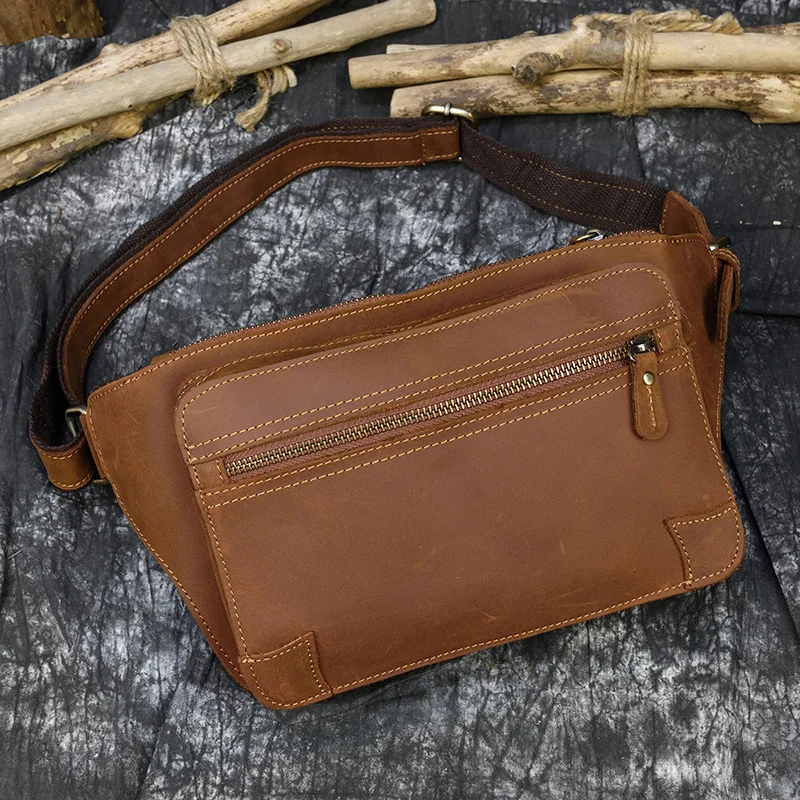 Leather Bum Bag Dark Brown Echuca