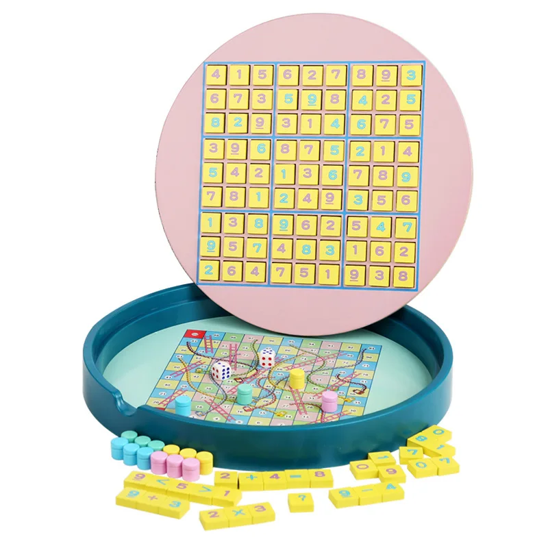 5 IN 1 Sudoku Chess Multifunctional Sudoku Game Chess Early childhood Educational Intelligence Parent-child Desktop Chess Toys