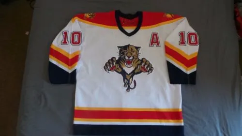 Florida Panthers#10 Павел Буре Ретро Возврат хоккейная Джерси Вышивка сшитая Настроить любое количество и имя