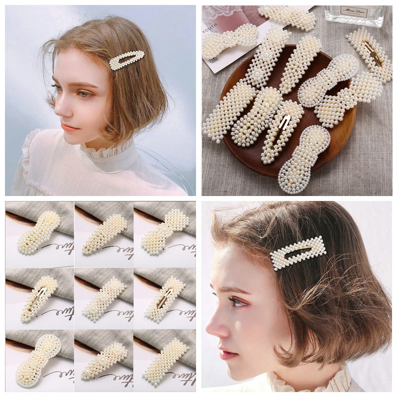 

Fashionable women's elegant pearl hairpin alloy hairpin girl's hairpin Valentine's Day hairpin