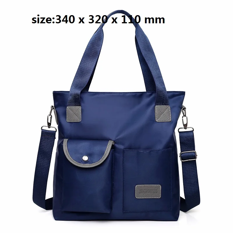 Прямая поставка, многофункциональная Женская водонепроницаемая сумка, нейлоновая сумка-тоут для путешествий, сумки через плечо для женщин, Bolsa Feminina, сумки через плечо - Цвет: dark  nule