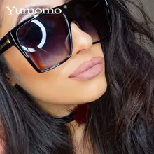 YUMOMO, gafas de sol clásicas de diseñador de marca para mujer, gafas de sol de gran tamaño, gafas de sol grandes negras, gafas de moda UV400