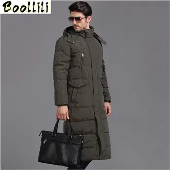 

Boollili Winter Jacket Men Down Coat 90% Duck Down Jackets Long Coats Thick Warm Men's Outerwear Parka Male Overcoats Plus Size