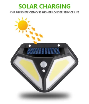

102 LED Solar Light Outdoor Solar Lamp Powered Sunlight Waterproof PIR Motion Sensor Street Light for Garden Decoration IP65