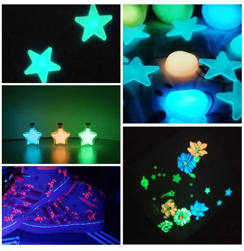 10 бутылок флуоресцентный Яркий светящийся в темноте песок порошок пигмент смолы ювелирные изделия DIY