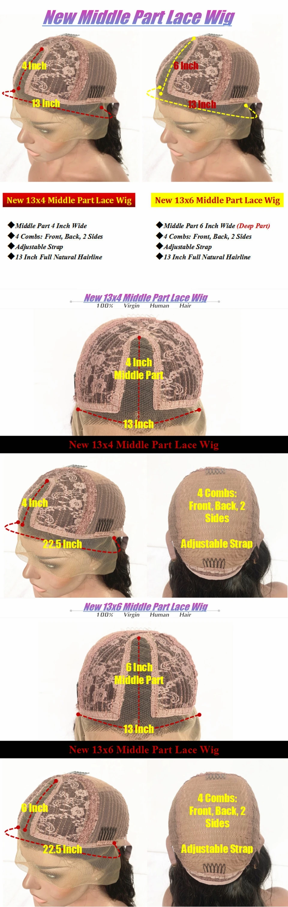 Cheap Apliques com cabelo humano