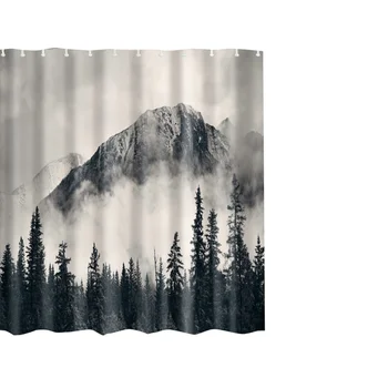 

3D Printing Washable Bathroom Curtains Decorative Hanging Waterproof Bathroom Supplies Shower Curtain Household