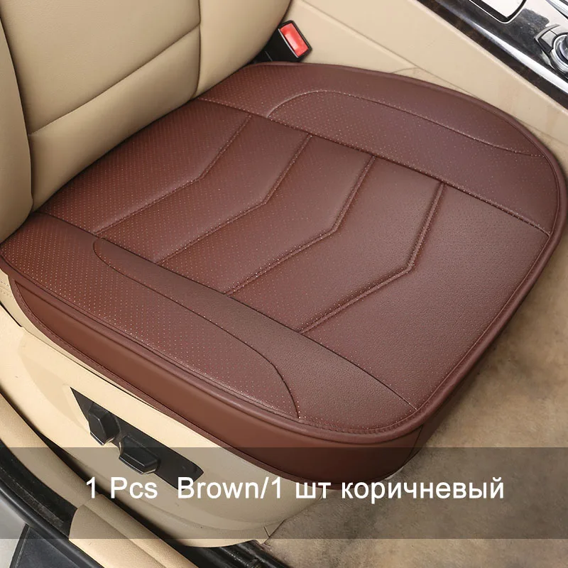 Чехол для автомобильного сиденья, кожаные чехлы для автомобильных сидений, подушка для автомобильных сидений, чехол для сидений седан и внедорожник - Название цвета: 1pcs front  cover