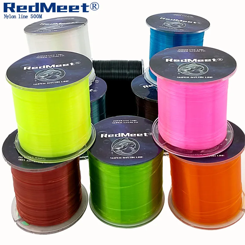 Redmeet New Super Strong Nylon Fishing Line 500m 2.528.6lb Monofilament Material Fishline For