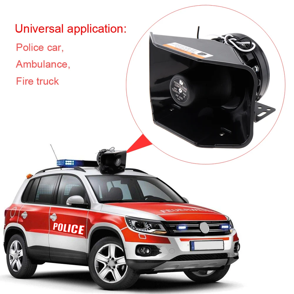 12V 400W 18 тон громкий автомобильный Предупреждение сигнализации полицейская сирена рупор громкоговоритель с микрофоном Системы