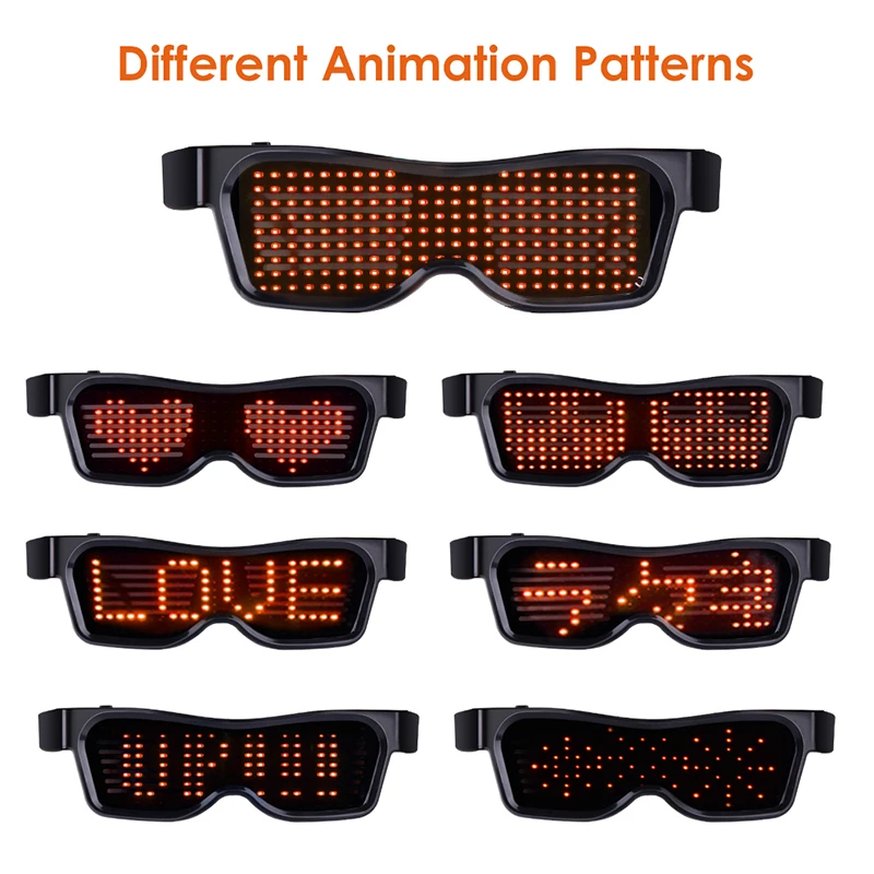 

Halloween Glasses Glowing Light Party Glasses Bluetooth LED Special Atmosphere Sunglasses For Featival Christmas
