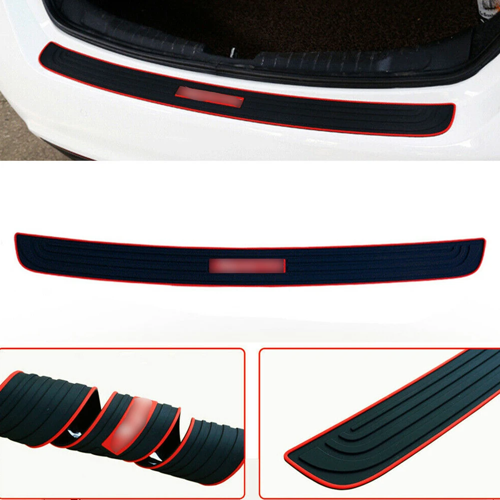 

Car Trunk Rear Bumper Guard Pad Protector Anti Scratch Auto Car Trunk Bumper Sill Protection Plate Rubber Cover Trim Car-Styling
