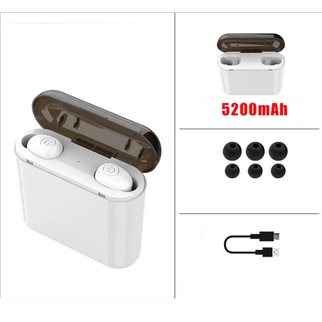 XQ TWS Bluetooth 5,0 наушники 6800 мАч Powerbank беспроводные наушники стерео наушники мини, стерео airdots PK Q32 для телефона Xiaomi - Цвет: 5200mAh white
