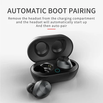 

TWS Bluetooth Earphone With Microphone LED Display Wireless Bluetooth Earphones Waterproof Noise Cancelling Headsets