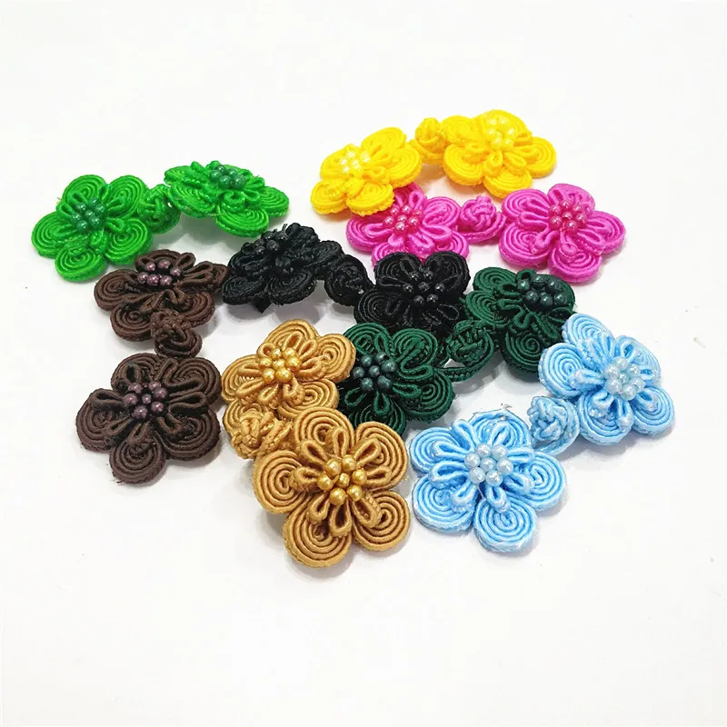 DoreenBeads 5 пар китайская лягушка застежка с узлом пуговицы Ципао ручная работа
