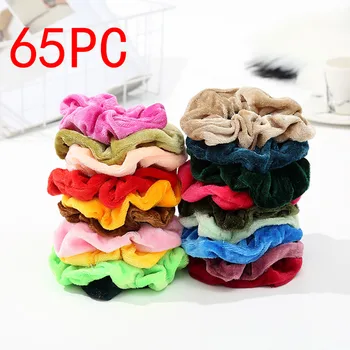 

65 Pcs Velvet Elastic Hair Bands for Women or Girls Hair Accessories scrunchie headband accesorios para el cabello hairband