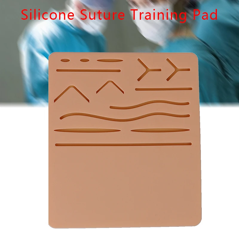 

Medical Silicone Human Traumatic Skin Model Suturing Training Pad Suture Training Kit for Doctor Nurse Student Practice tool