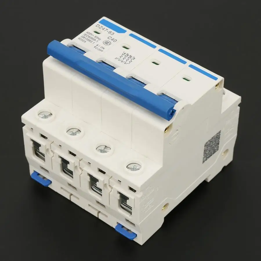 DZ47-63 4P 40A 400V 50Hz миниатюрный выключатель мини воздушный выключатель автоматический выключатель с защитой от утечки