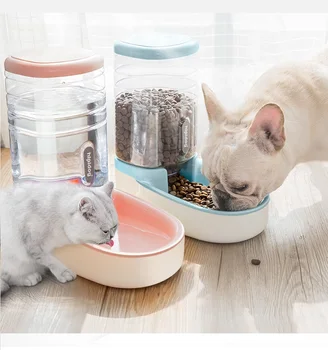 

Pet automatic feeder cat dog automatic drinking water dog bowl cat pet feeding water feeding combination storage grain barrel