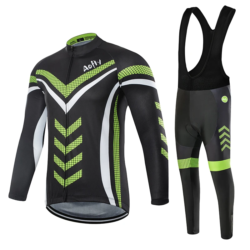 Aofly Jersey Pro Team Ropa Ciclismo Hombre набор для триатлона, велосипедная одежда для горного велосипеда, комплект с нагрудником красного и синего цвета, Лидер продаж, длинный рукав