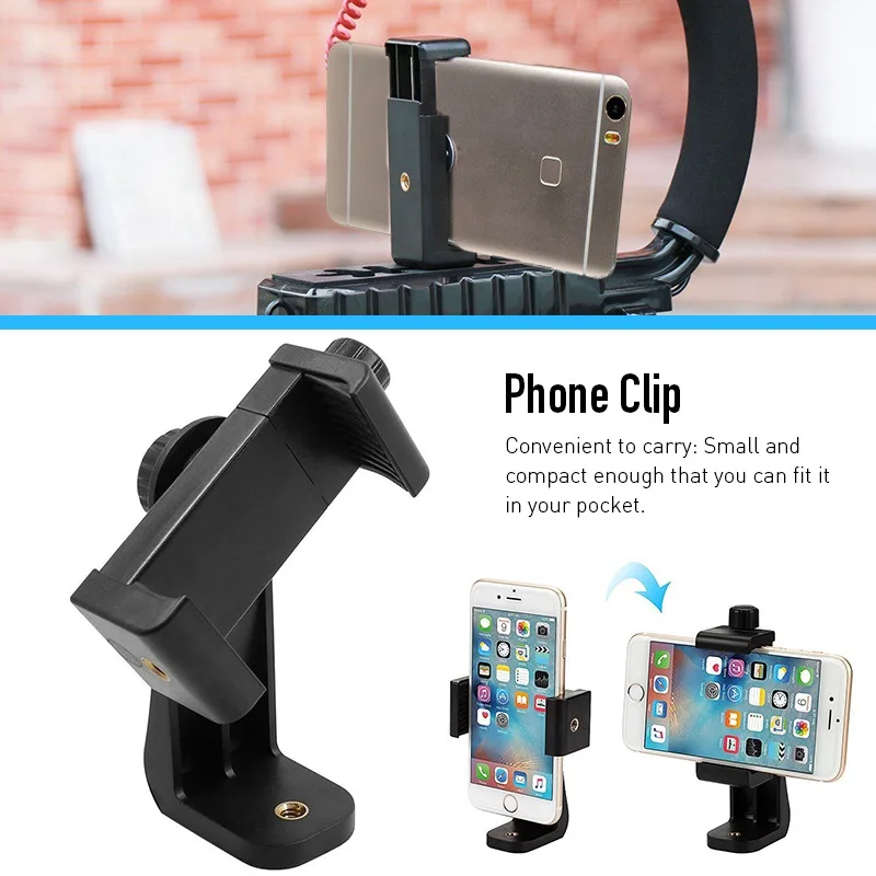 

Universal Smartphone Tripod Adapter Phone Holder Mount Adapter For iPhone Xiaomi Support Rotates Vertical and Horizontal