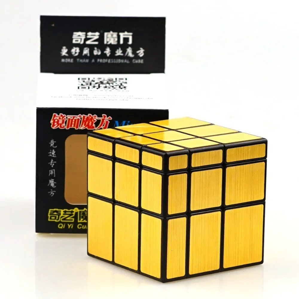 Qiyi 3x3x3 куб Тип волшебное зеркало лапша Раннее детство ребенок оксифилла игрушки специальная форма Спиннер металлические магнитные шарики - Цвет: Оранжевый