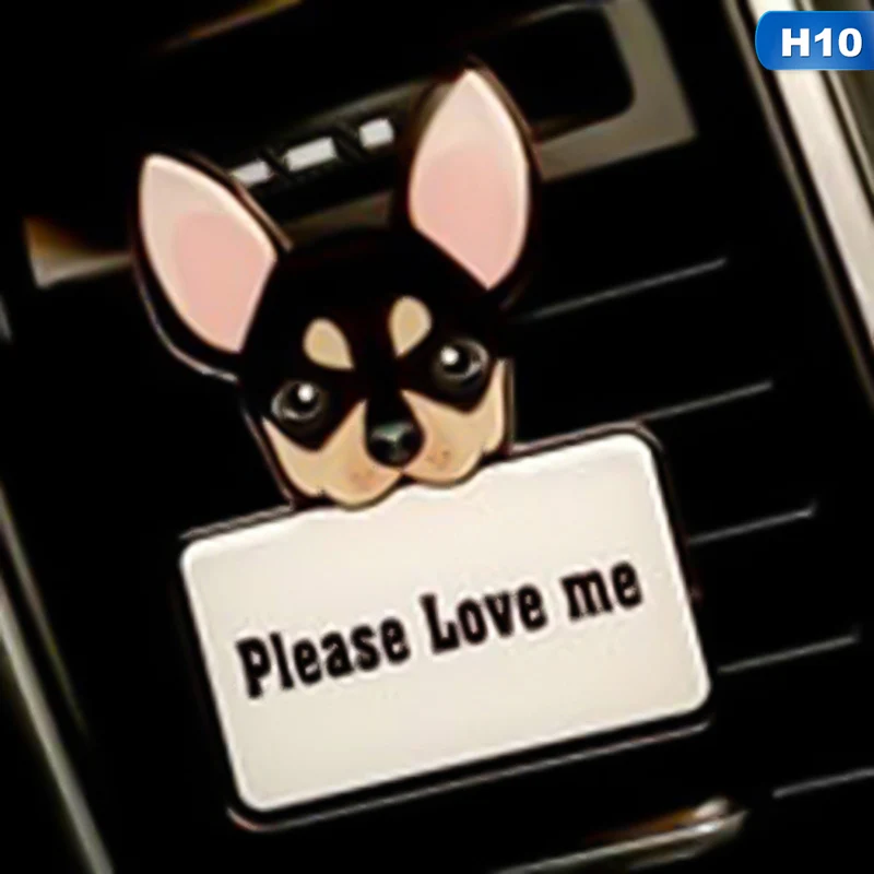 1pc Cute Pet Dog Car Air Freshener Perfume Lifelike Dog Doll Car Perfume Automobile Air Conditioning Vent Perfumes