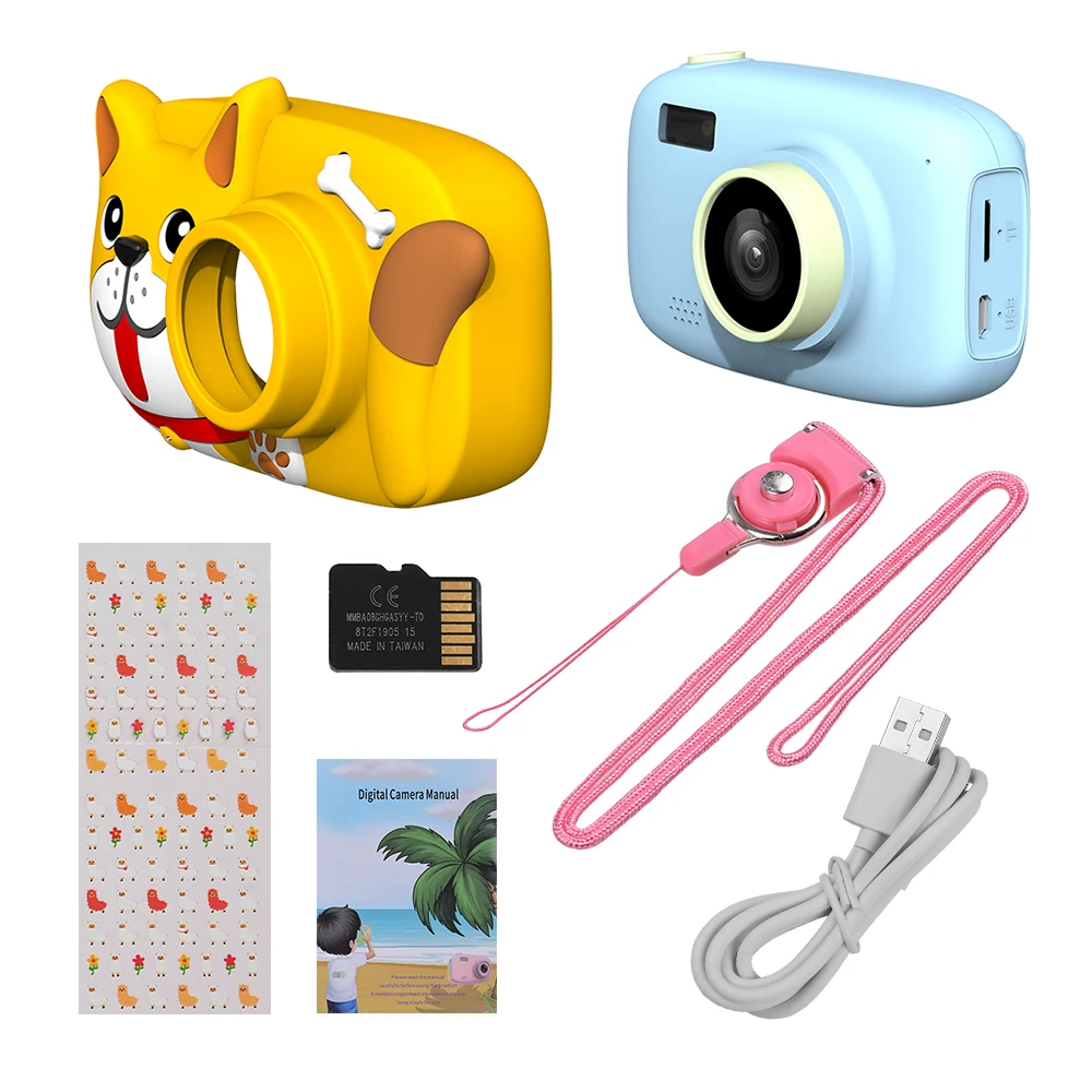 yellow 16GB 15MP HD 2," 16 GB lcd камера для детей s Мини Цифровая видеокамера портативная детская игрушка камера для дня рождения Рождественский подарок - Цвет: yellow 16GB